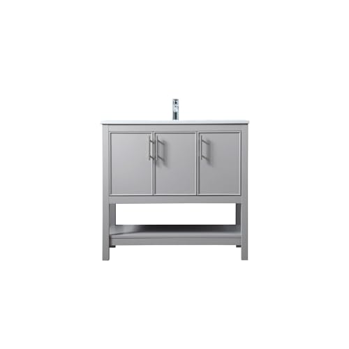 Elegant Lighting 36 Inch Single Bathroom Vanity in Grey