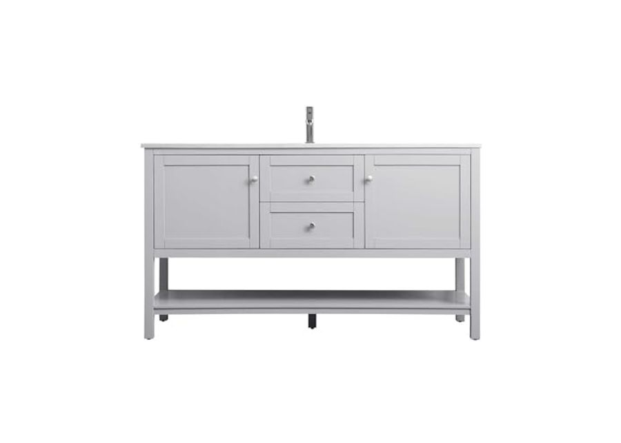 Elegant Lighting 60 Inch Single Bathroom Vanity in Grey