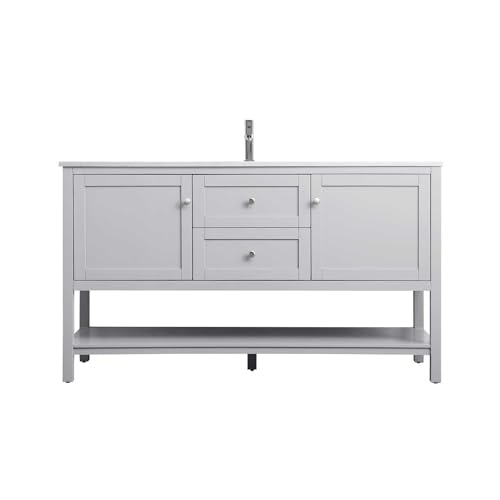 Elegant Lighting 60 Inch Single Bathroom Vanity in Grey