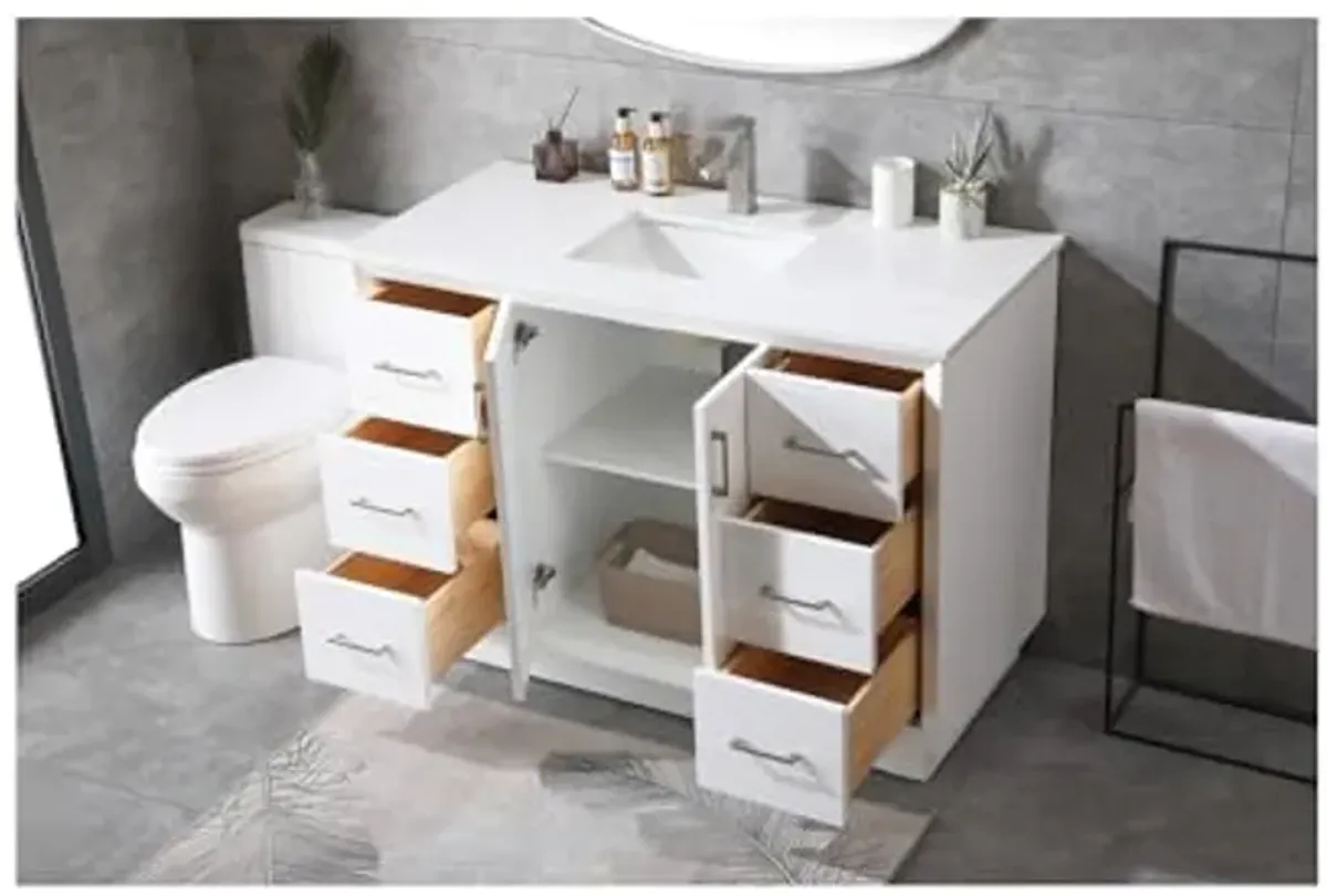 Elegant Lighting 48 Inch Single Bathroom Vanity in White