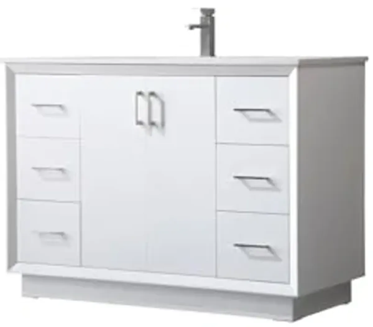 Elegant Lighting 48 Inch Single Bathroom Vanity in White