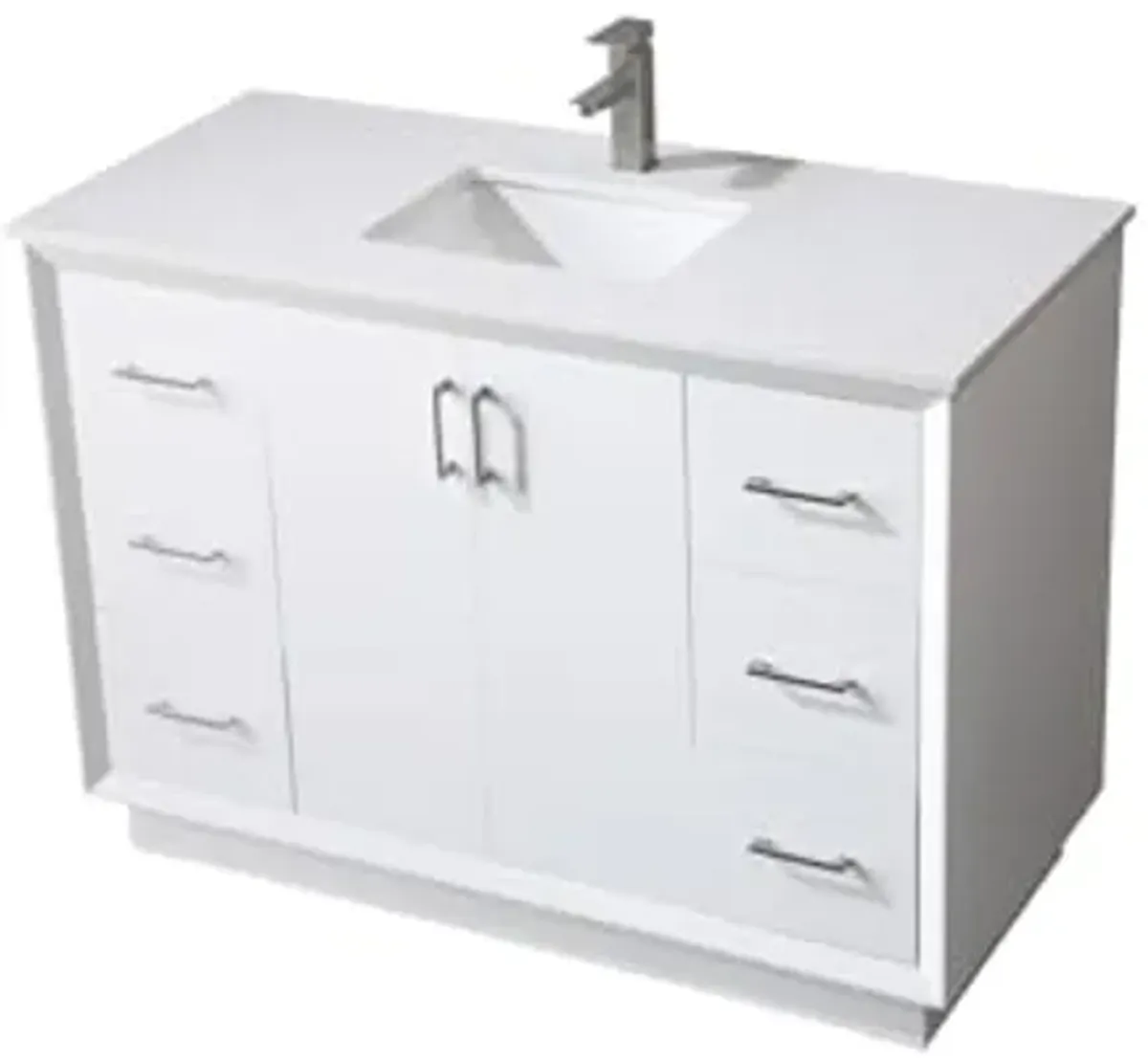 Elegant Lighting 48 Inch Single Bathroom Vanity in White