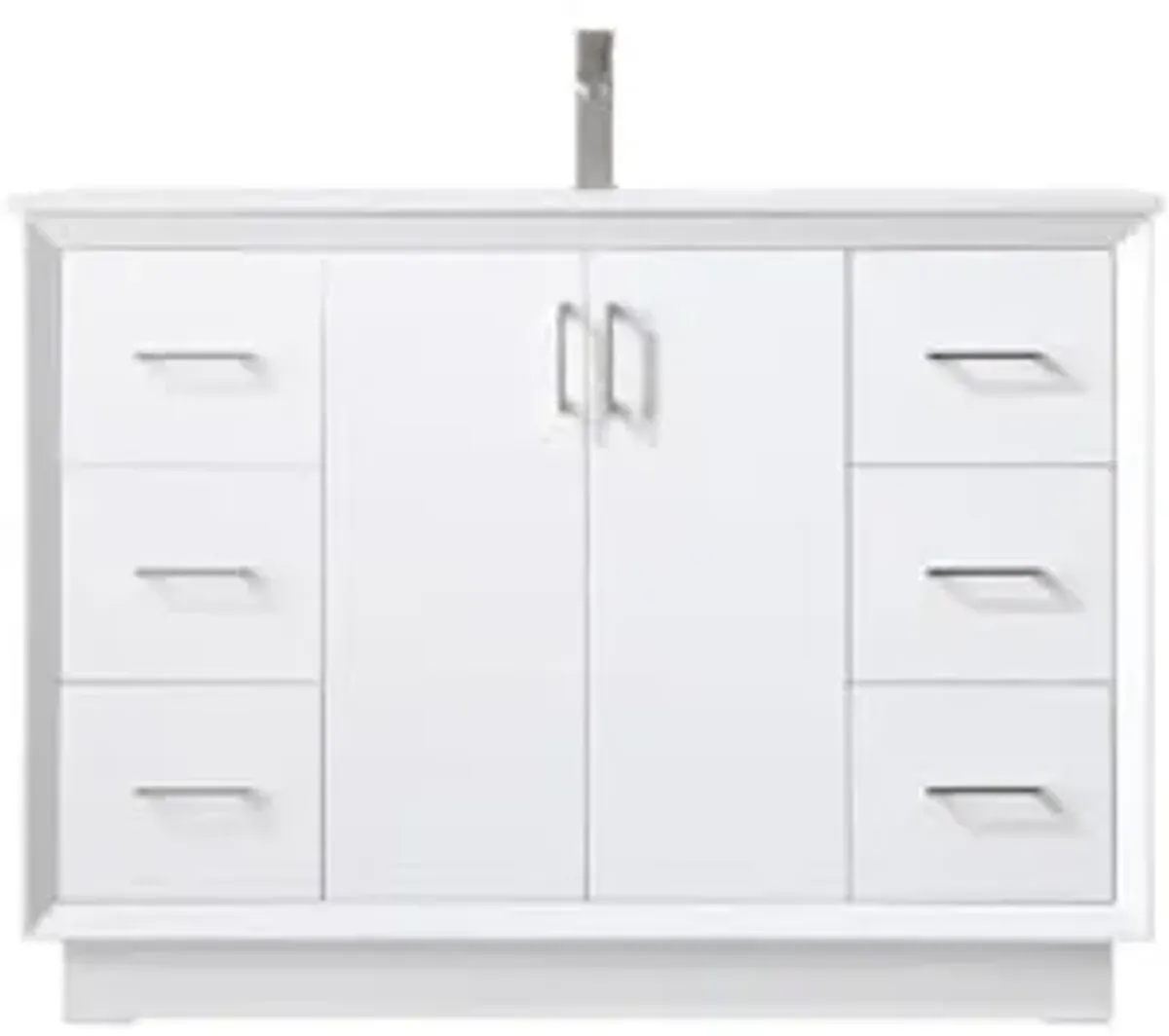 Elegant Lighting 48 Inch Single Bathroom Vanity in White