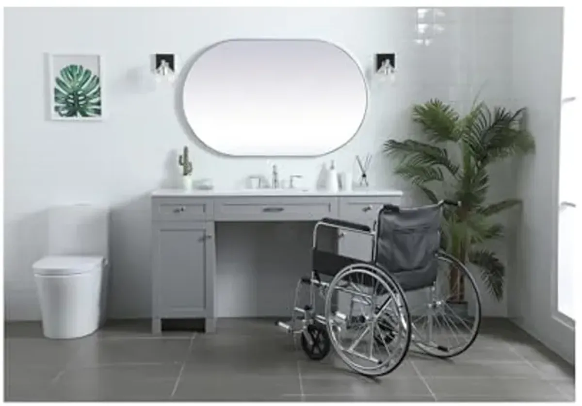 Elegant Lighting 60 Inch Ada Compliant Bathroom Vanity in Grey