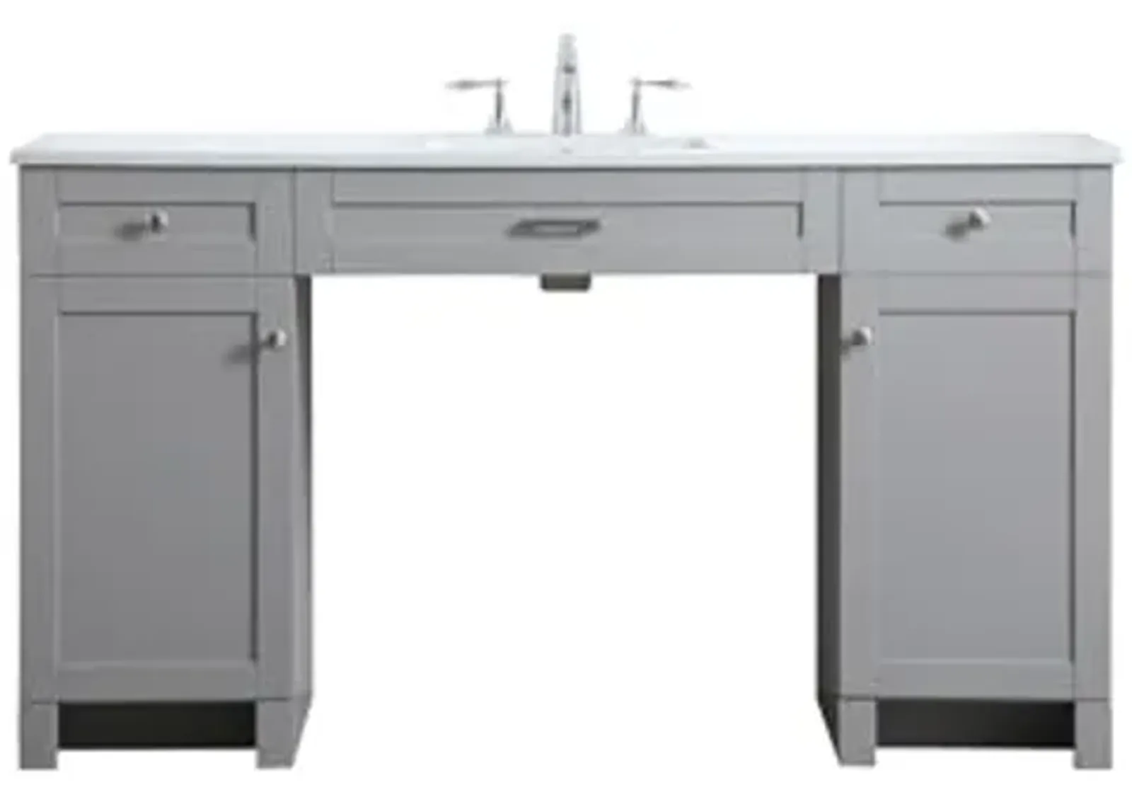 Elegant Lighting 60 Inch Ada Compliant Bathroom Vanity in Grey