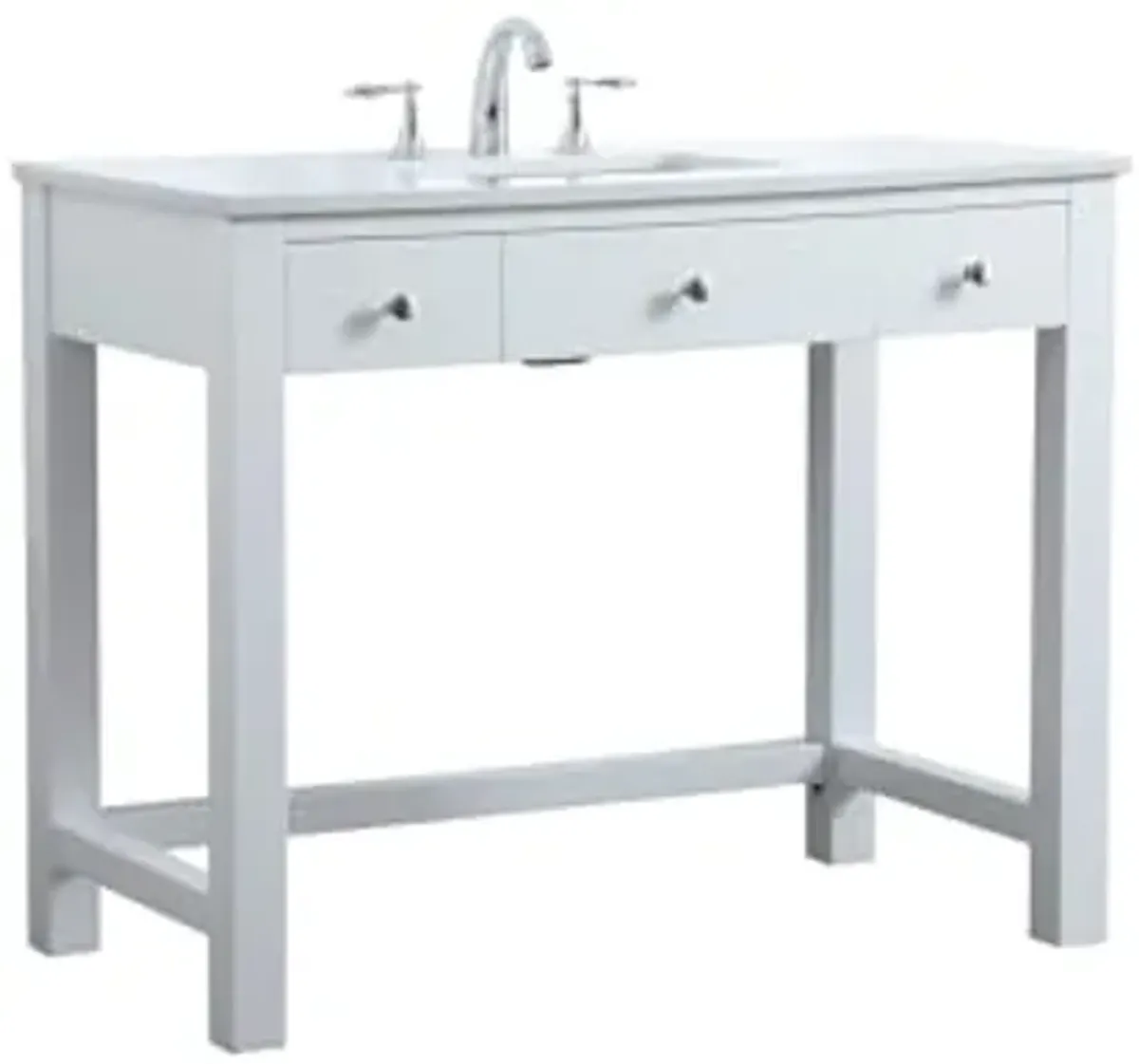 Elegant Lighting 42 Inch Ada Compliant Bathroom Vanity in White