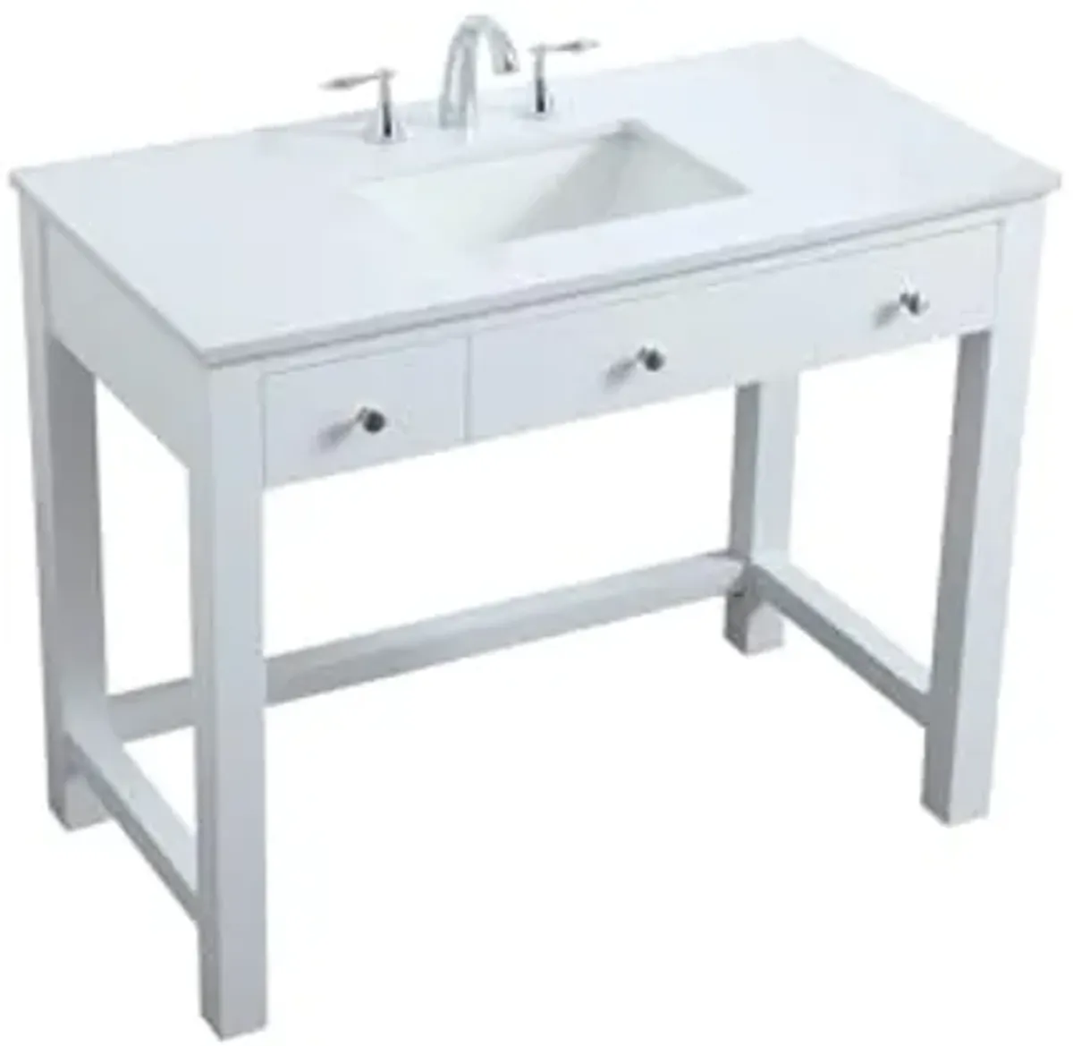 Elegant Lighting 42 Inch Ada Compliant Bathroom Vanity in White