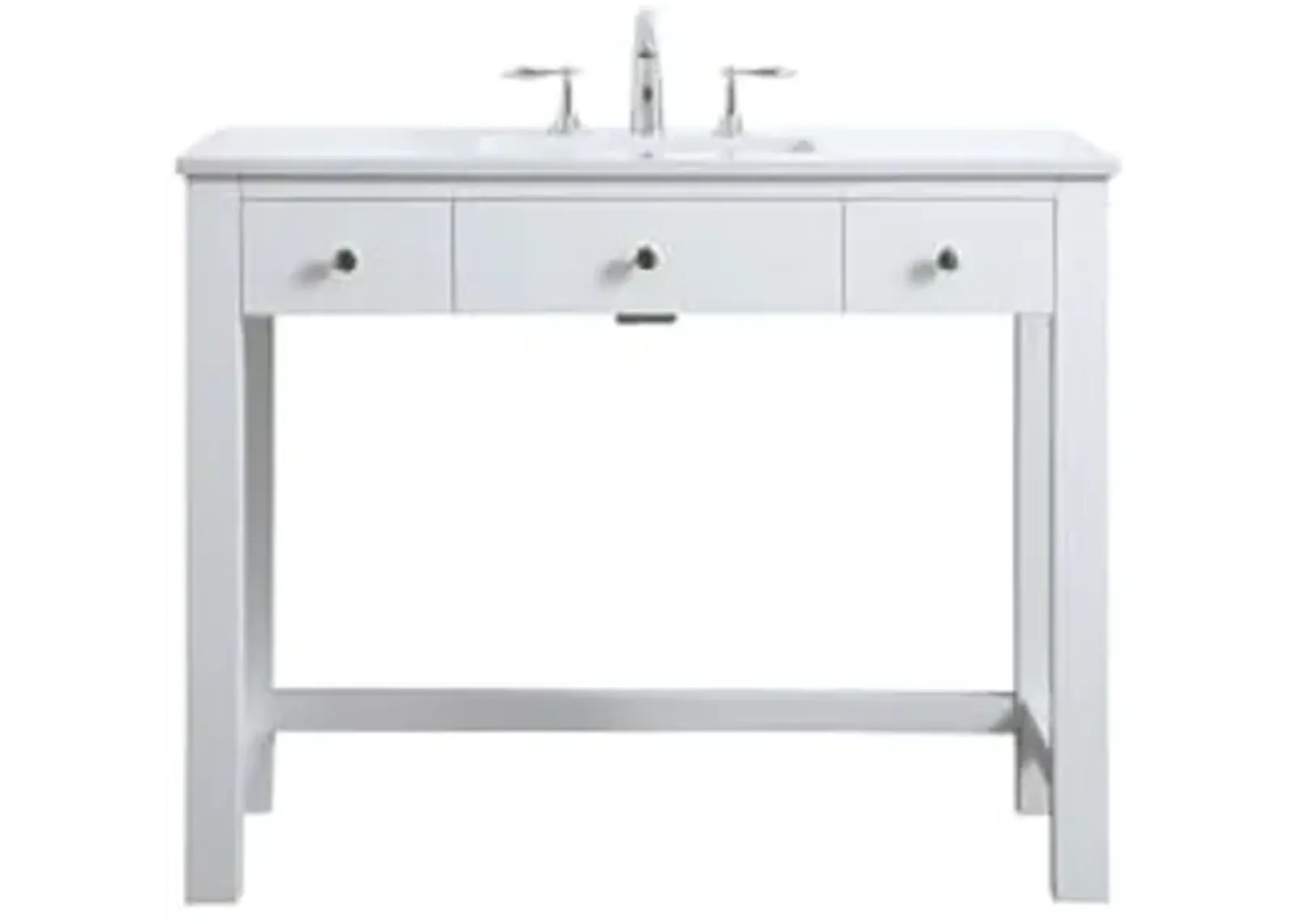 Elegant Lighting 42 Inch Ada Compliant Bathroom Vanity in White