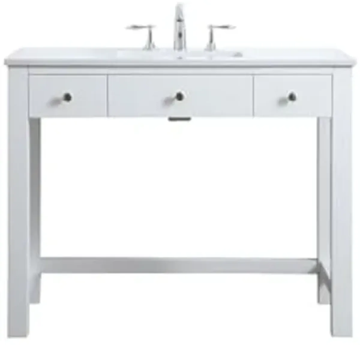 Elegant Lighting 42 Inch Ada Compliant Bathroom Vanity in White