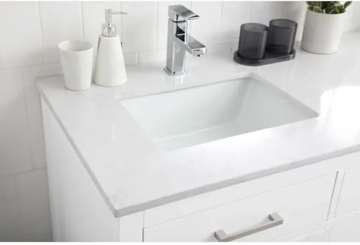 Elegant Lighting 60 Inch Double Bathroom Vanity in White