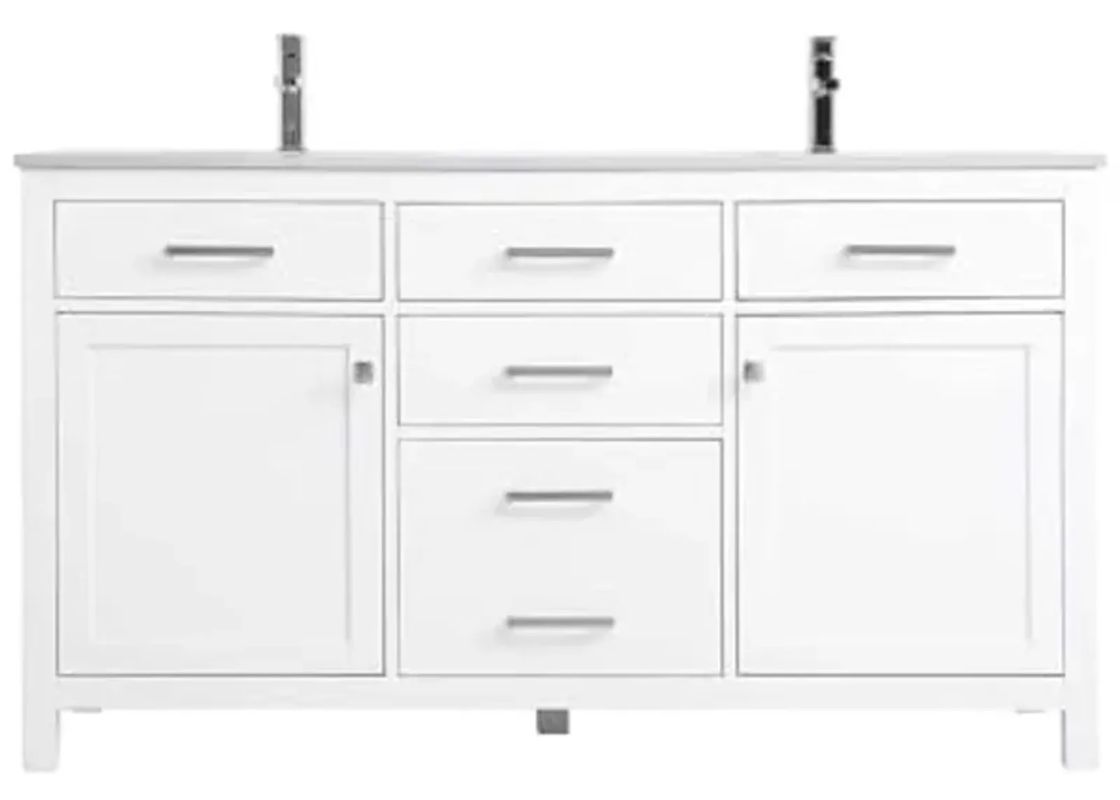 Elegant Lighting 60 Inch Double Bathroom Vanity in White