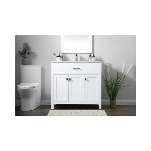 Elegant Lighting 36 Inch Single Bathroom Vanity in White