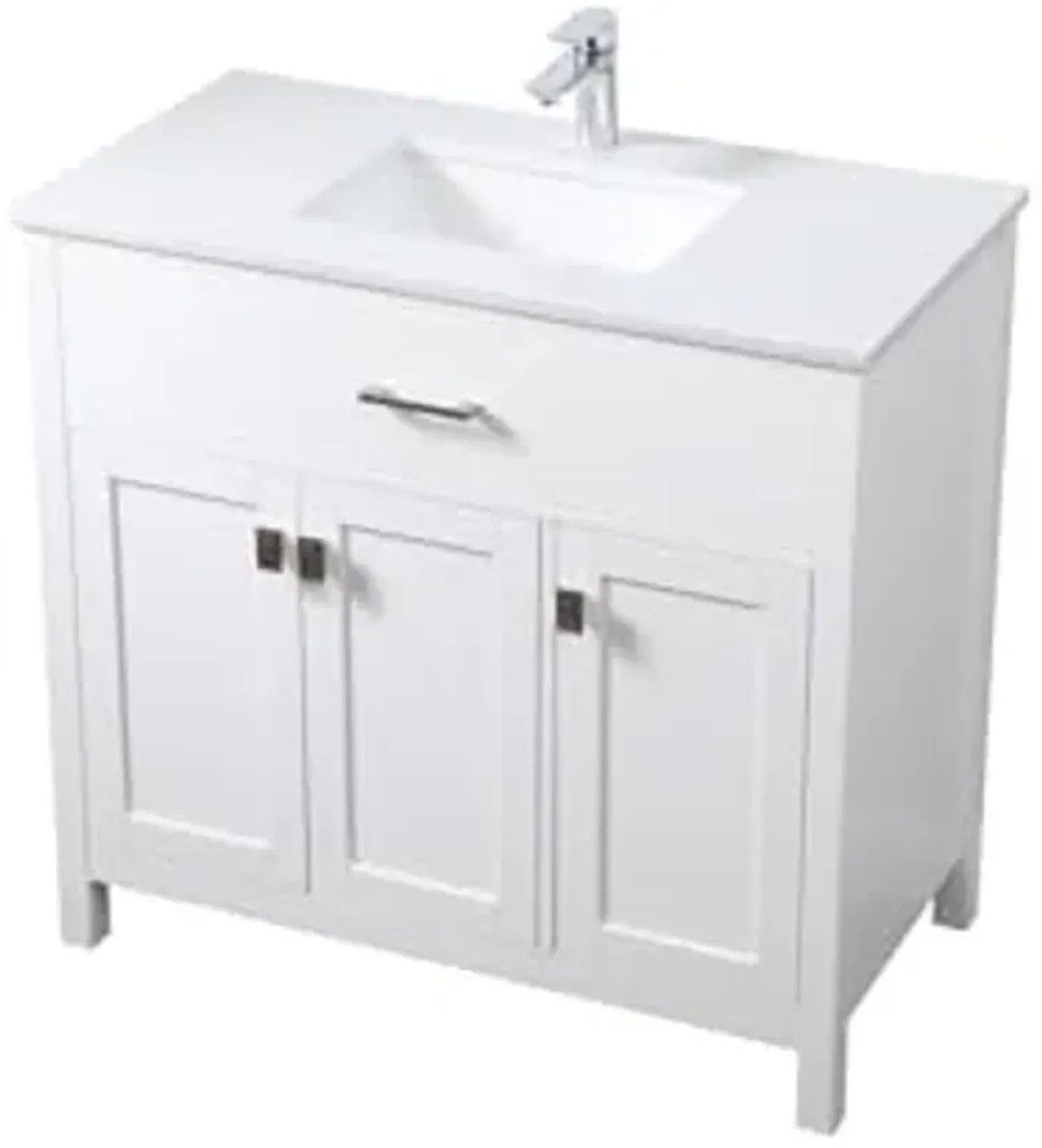 Elegant Lighting 36 Inch Single Bathroom Vanity in White