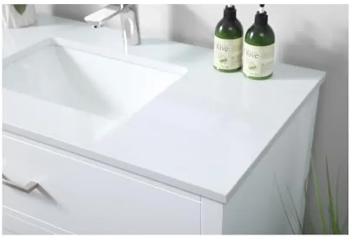 Elegant Lighting 36 Inch Single Bathroom Vanity in White