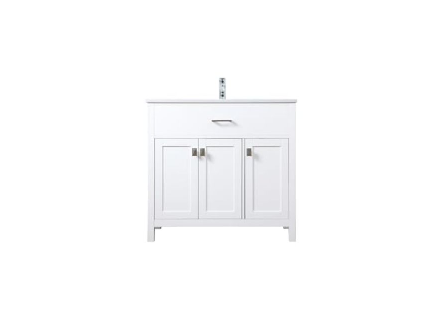 Elegant Lighting 36 Inch Single Bathroom Vanity in White