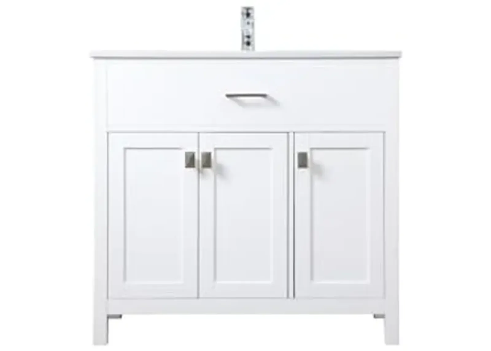 Elegant Lighting 36 Inch Single Bathroom Vanity in White