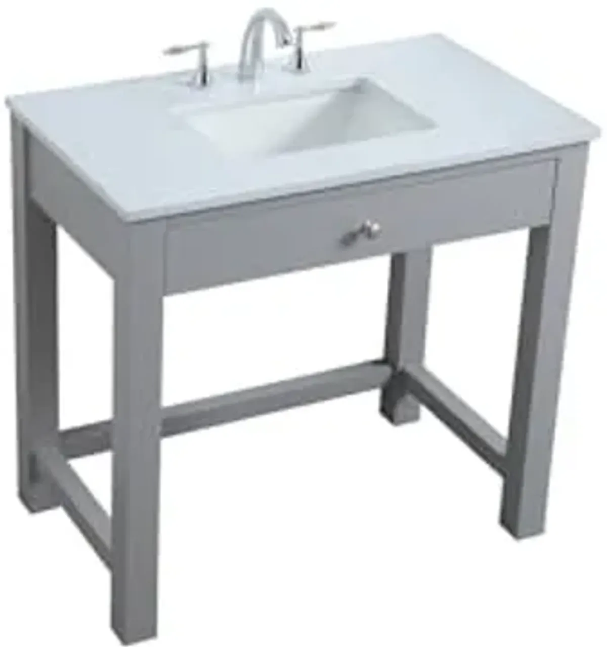 Elegant Lighting 36 Inch Ada Compliant Bathroom Vanity in Grey