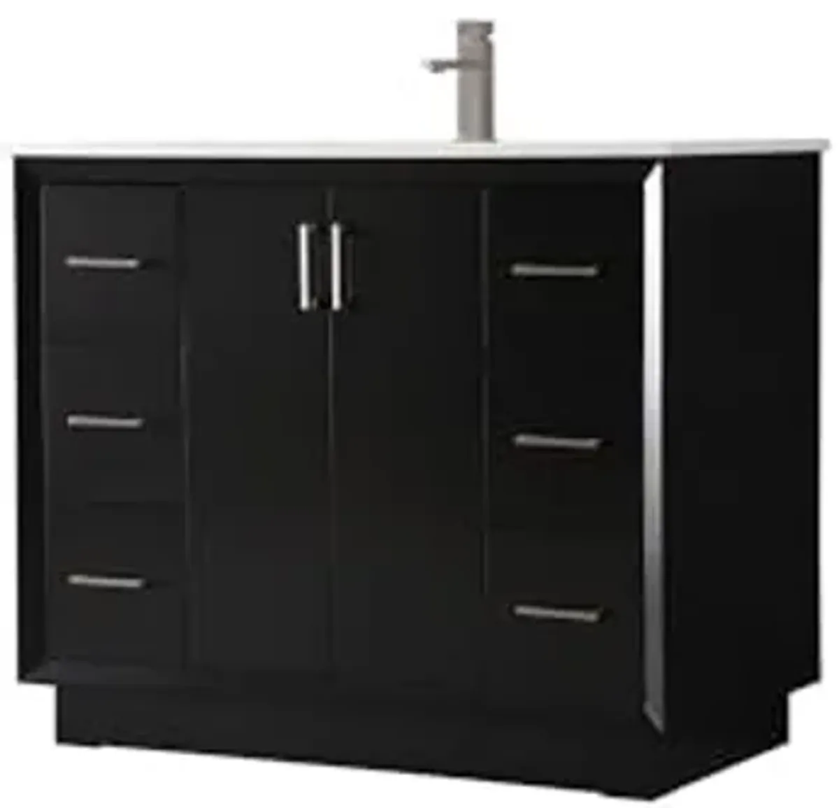 Elegant Lighting 42 Inch Single Bathroom Vanity in Black