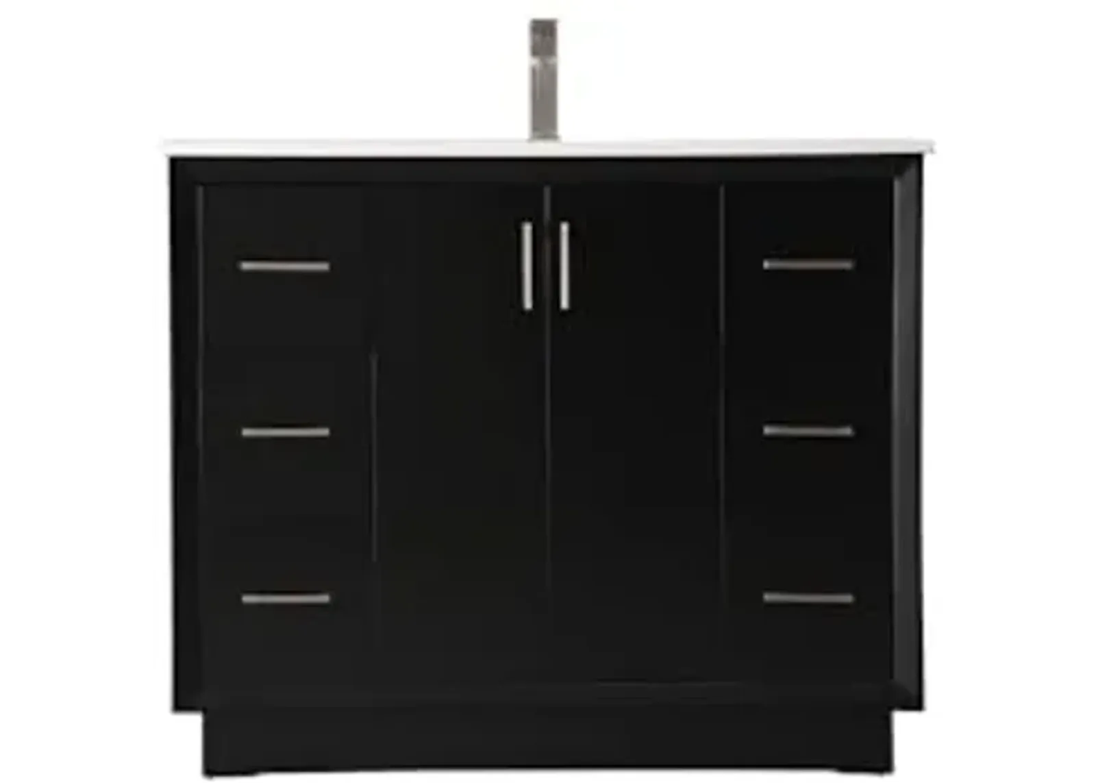 Elegant Lighting 42 Inch Single Bathroom Vanity in Black