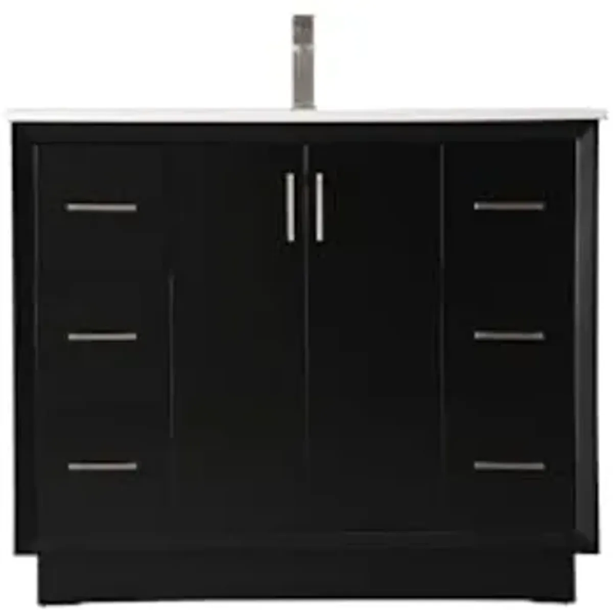 Elegant Lighting 42 Inch Single Bathroom Vanity in Black