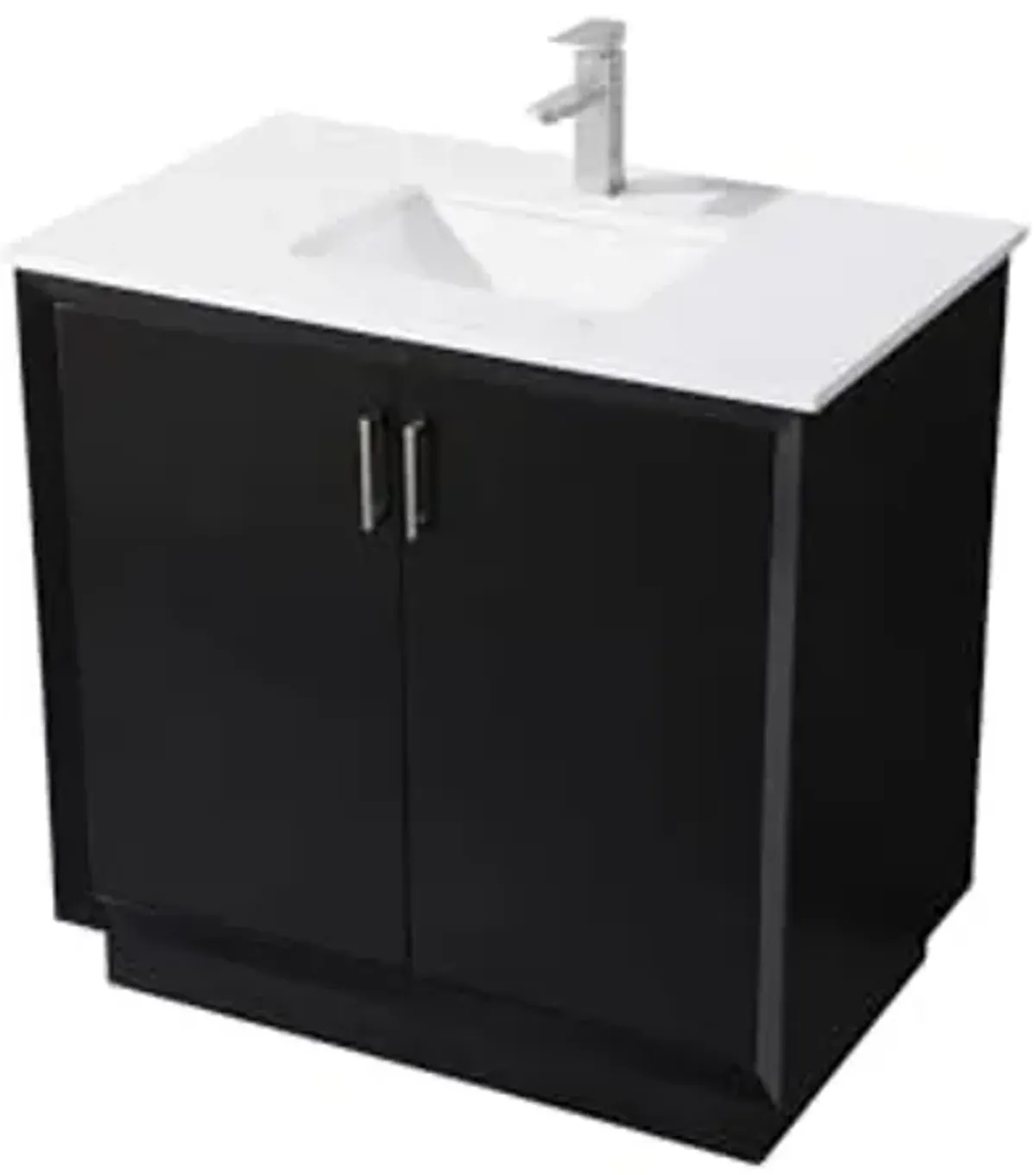 Elegant Lighting 36 Inch Single Bathroom Vanity in Black