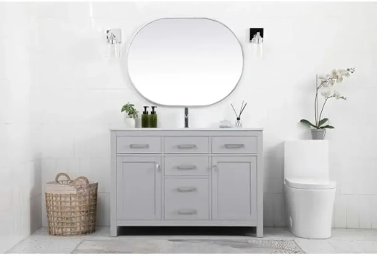 Elegant Lighting 48 Inch Single Bathroom Vanity in Grey