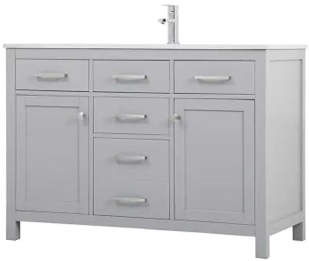 Elegant Lighting 48 Inch Single Bathroom Vanity in Grey