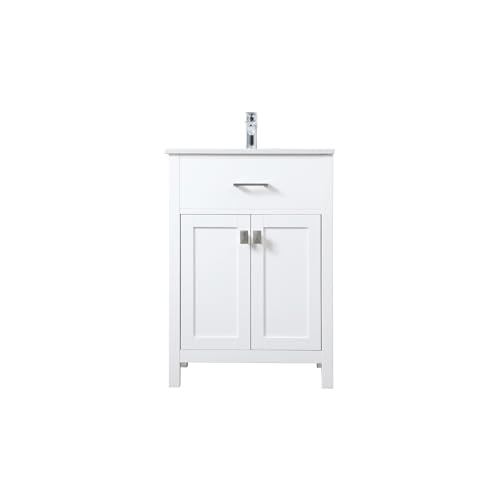 Elegant Lighting 24 Inch Single Bathroom Vanity in White