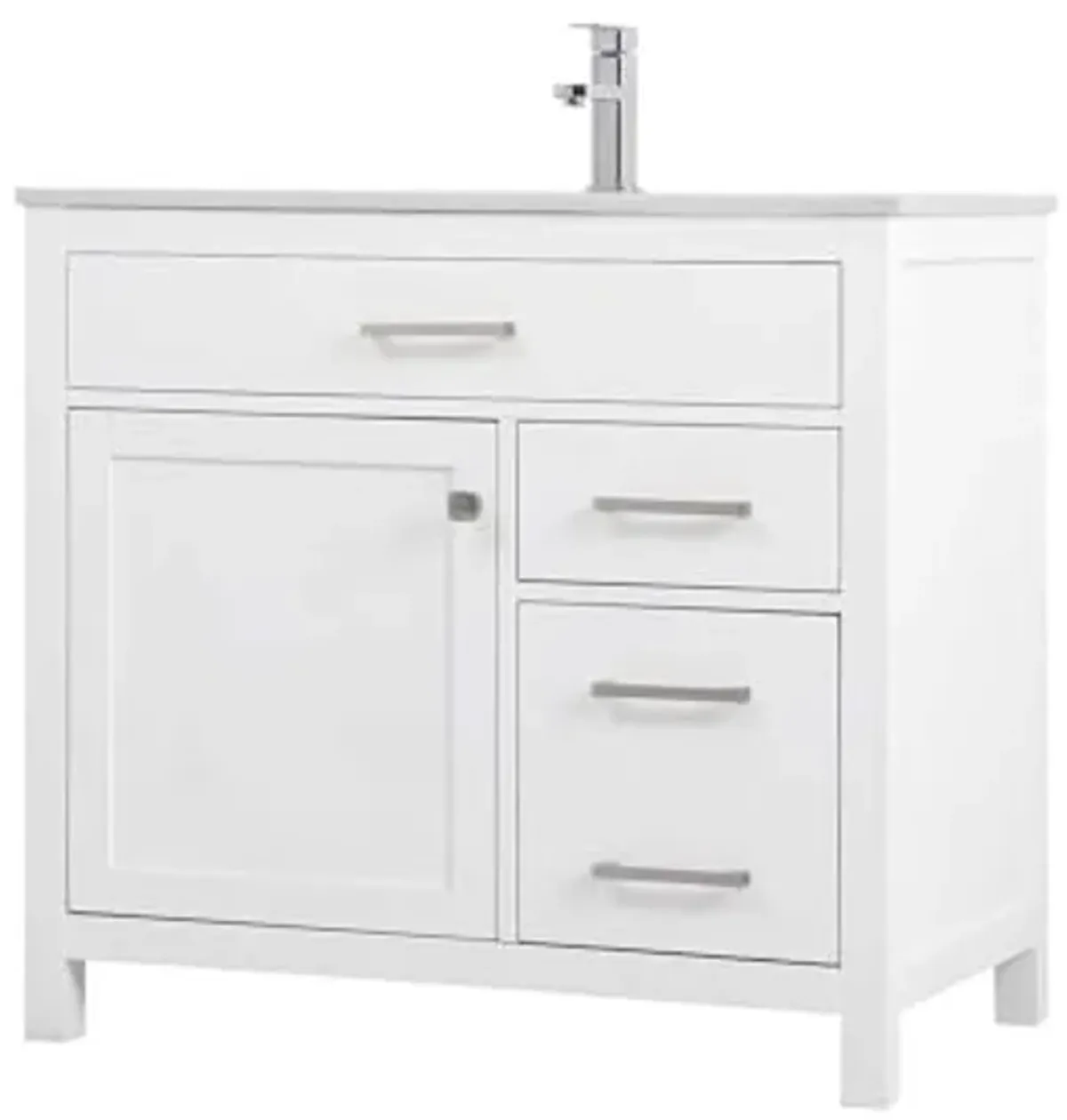 Elegant Lighting 36 Inch Single Bathroom Vanity in White