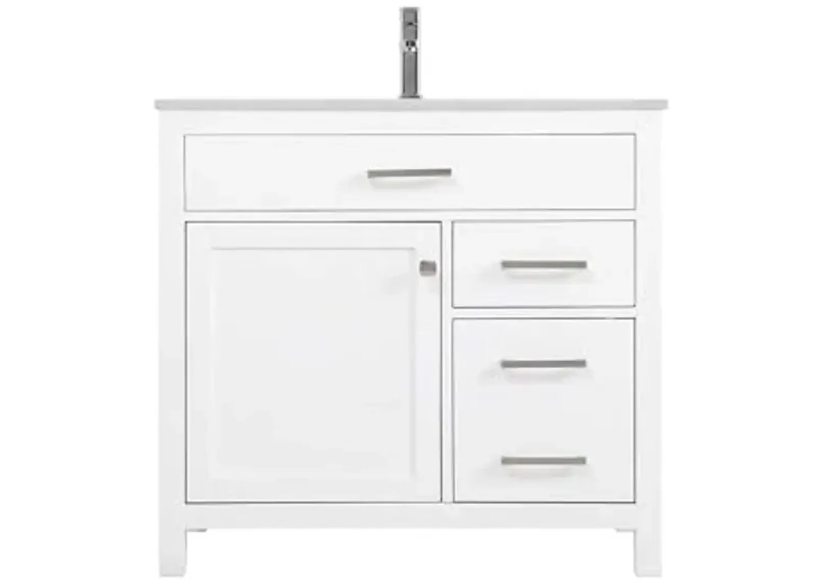 Elegant Lighting 36 Inch Single Bathroom Vanity in White