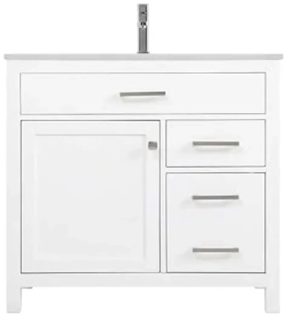 Elegant Lighting 36 Inch Single Bathroom Vanity in White