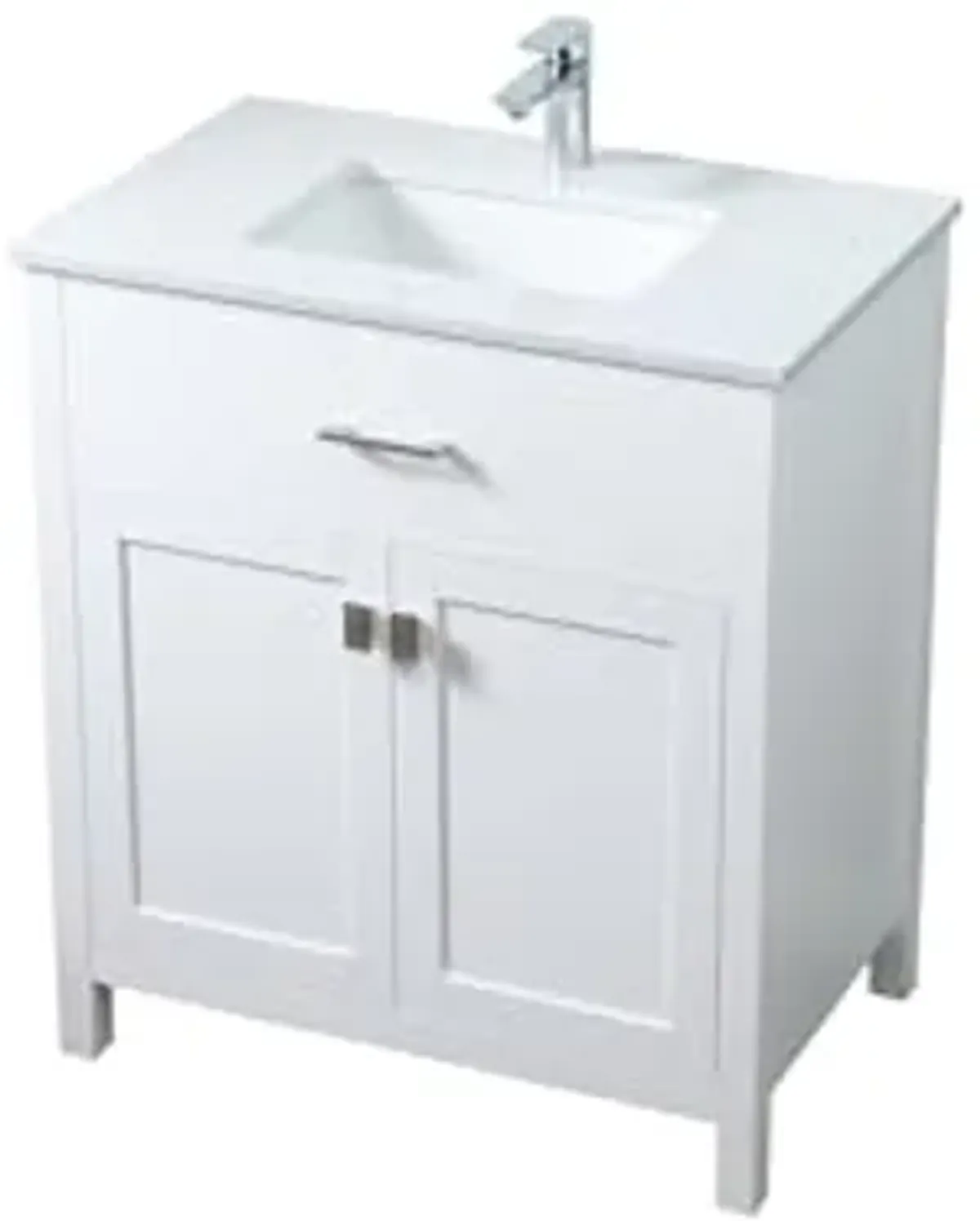 Elegant Lighting 30 Inch Single Bathroom Vanity in White