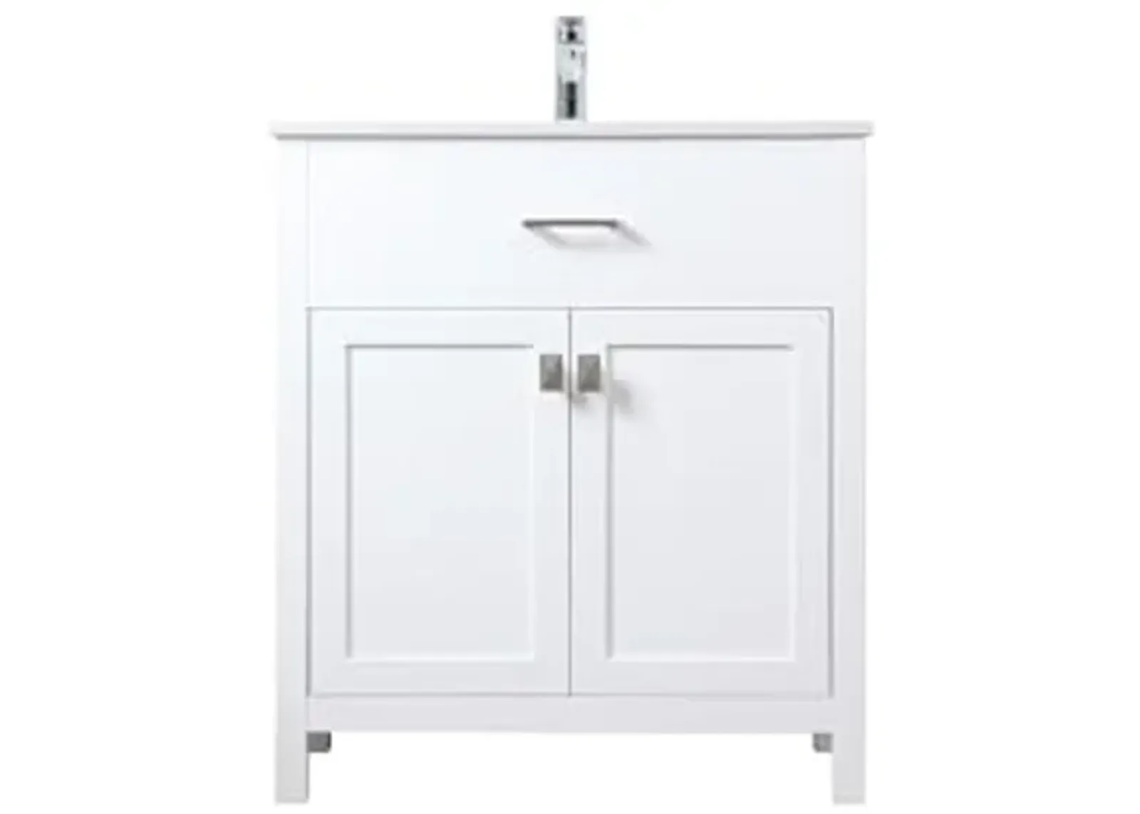 Elegant Lighting 30 Inch Single Bathroom Vanity in White