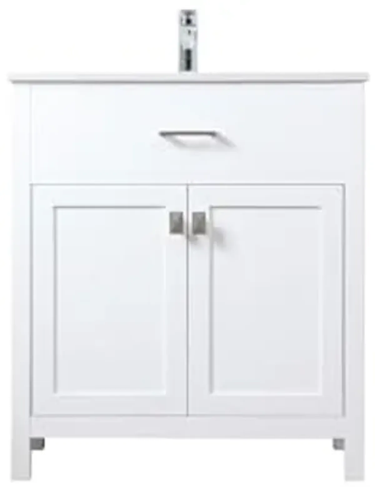 Elegant Lighting 30 Inch Single Bathroom Vanity in White