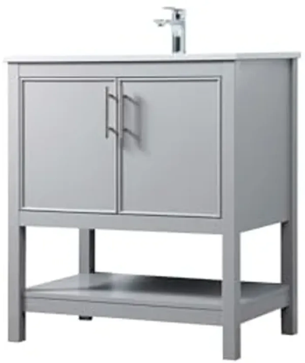 Elegant Lighting 30 Inch Single Bathroom Vanity in Grey