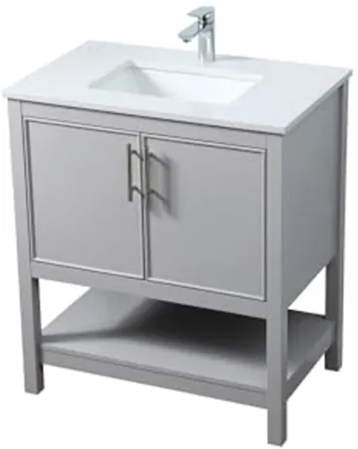 Elegant Lighting 30 Inch Single Bathroom Vanity in Grey