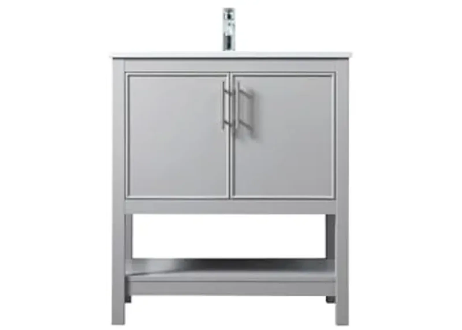 Elegant Lighting 30 Inch Single Bathroom Vanity in Grey