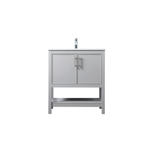 Elegant Lighting 30 Inch Single Bathroom Vanity in Grey