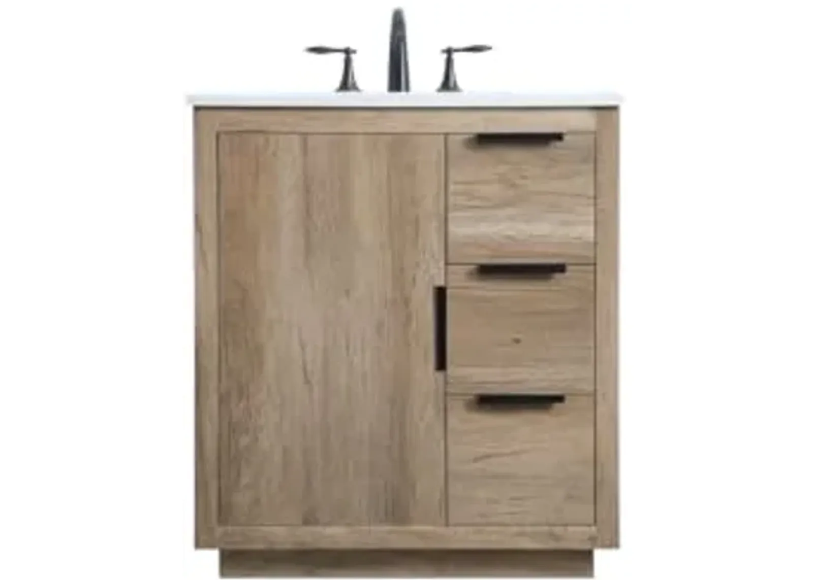 Elegant Lighting 30 Inch Single Bathroom Vanity in Natural Oak