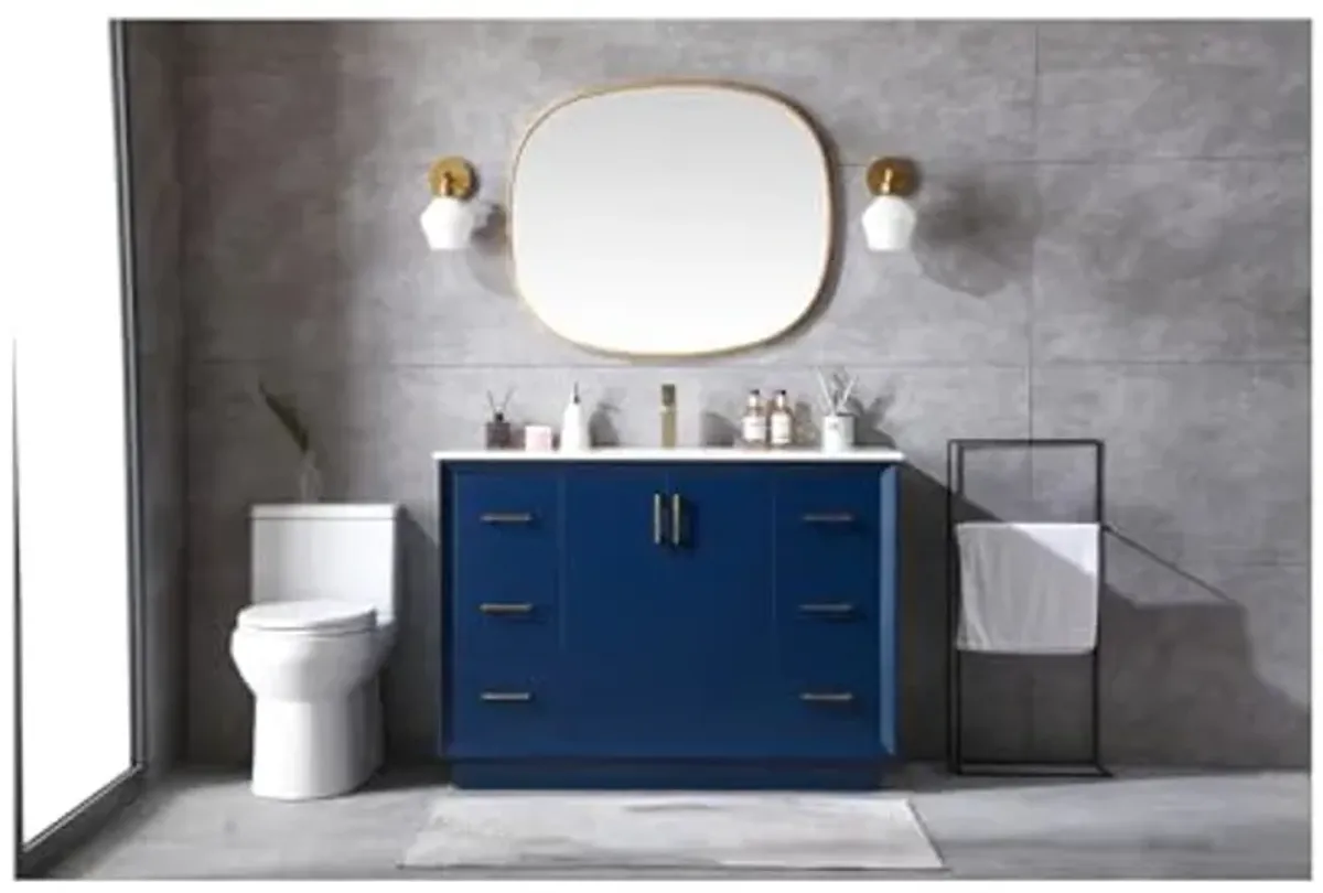 Elegant Lighting 48 Inch Single Bathroom Vanity in Blue