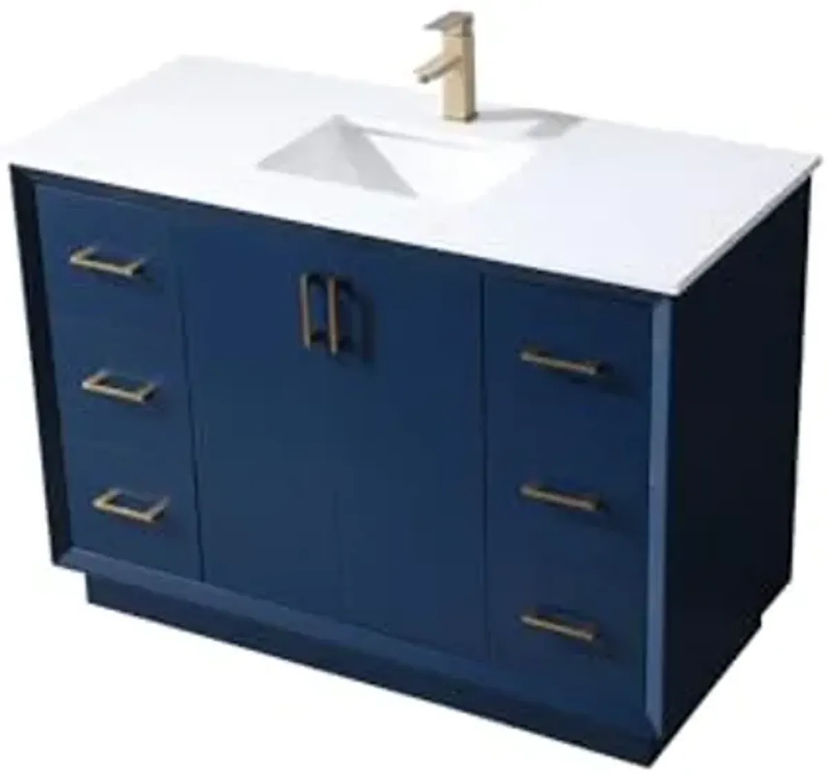 Elegant Lighting 48 Inch Single Bathroom Vanity in Blue