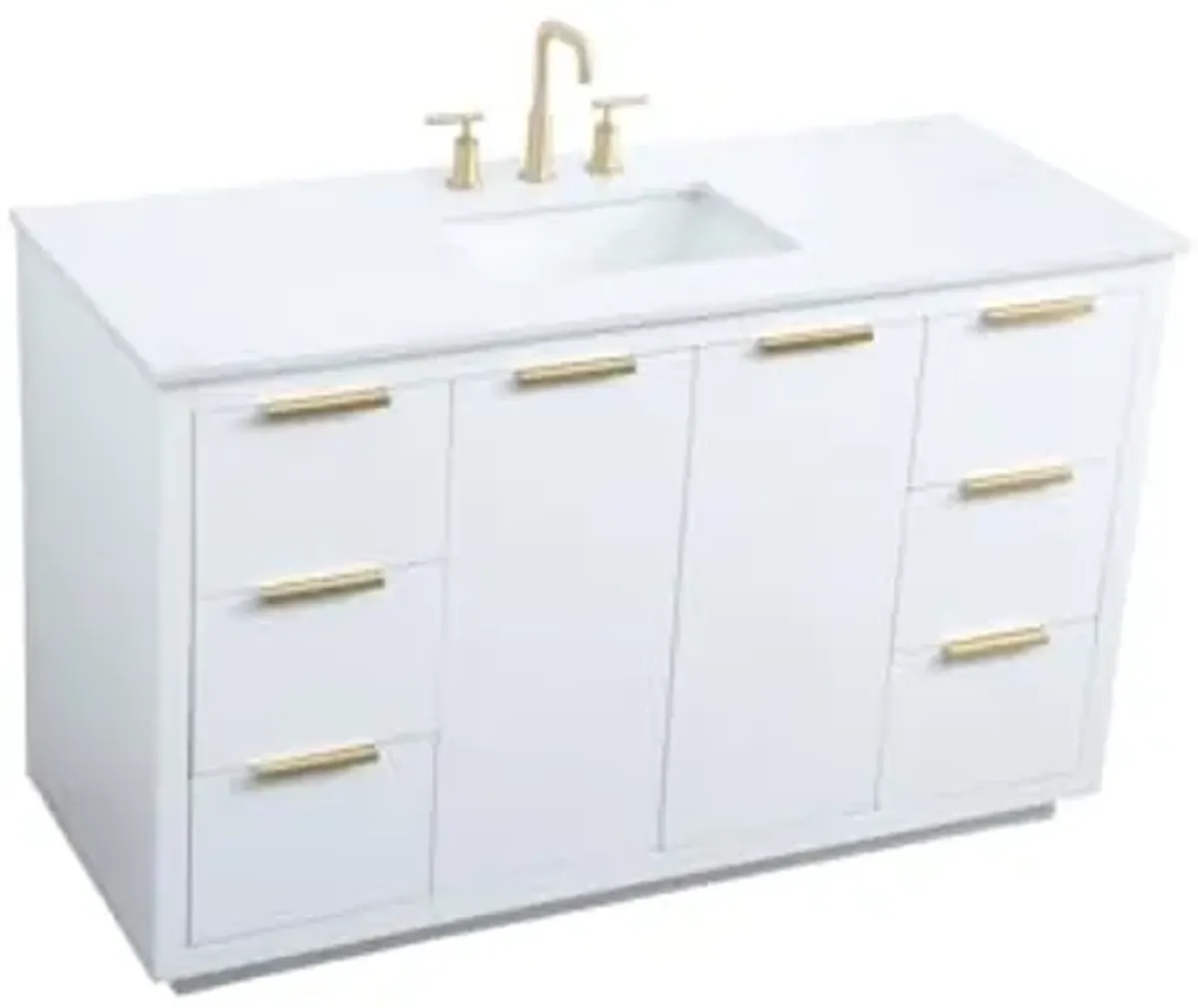 Elegant Lighting 60 Inch Double Bathroom Vanity in Natural Oak