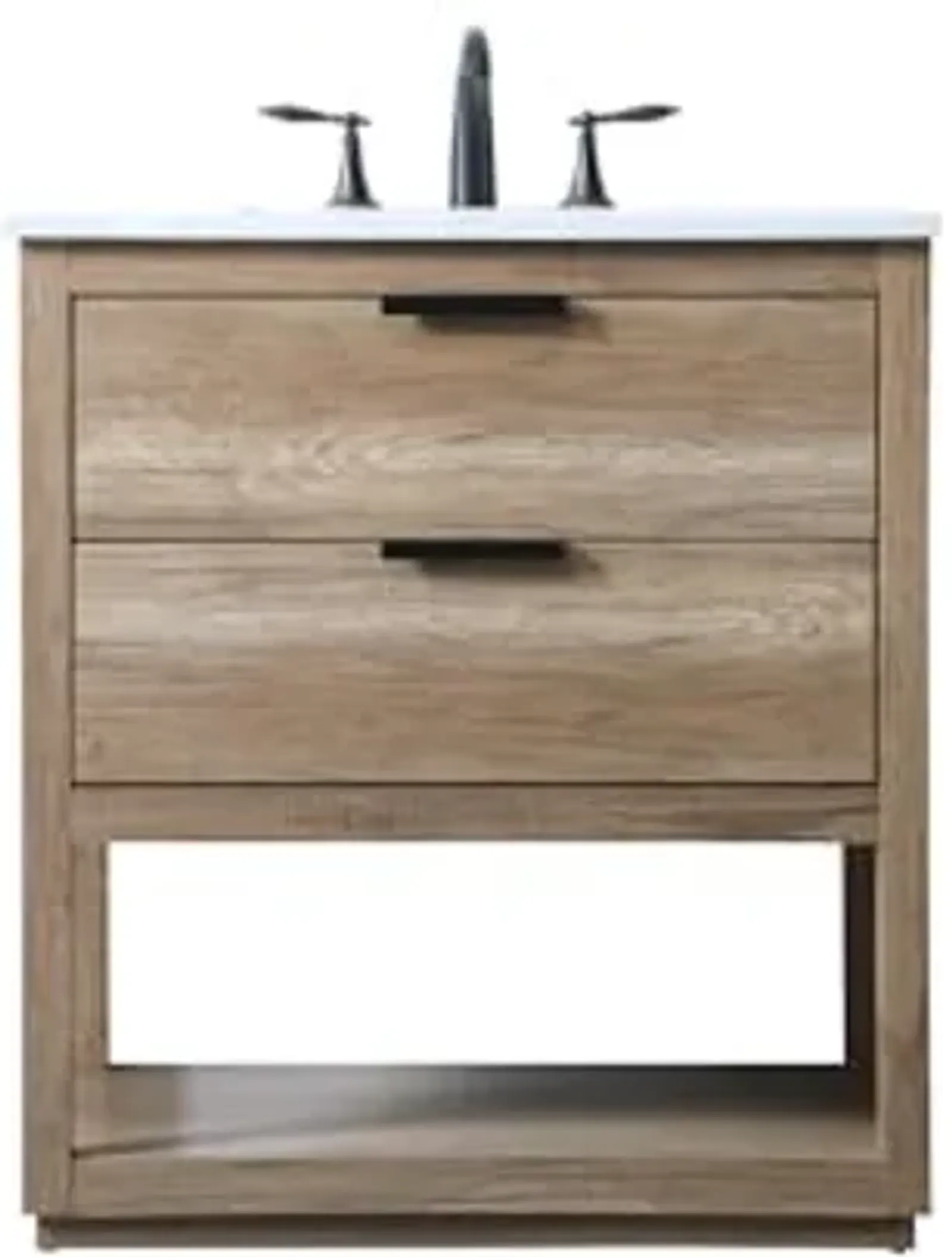 Elegant Lighting 30 Inch Single Bathroom Vanity in Natural Oak