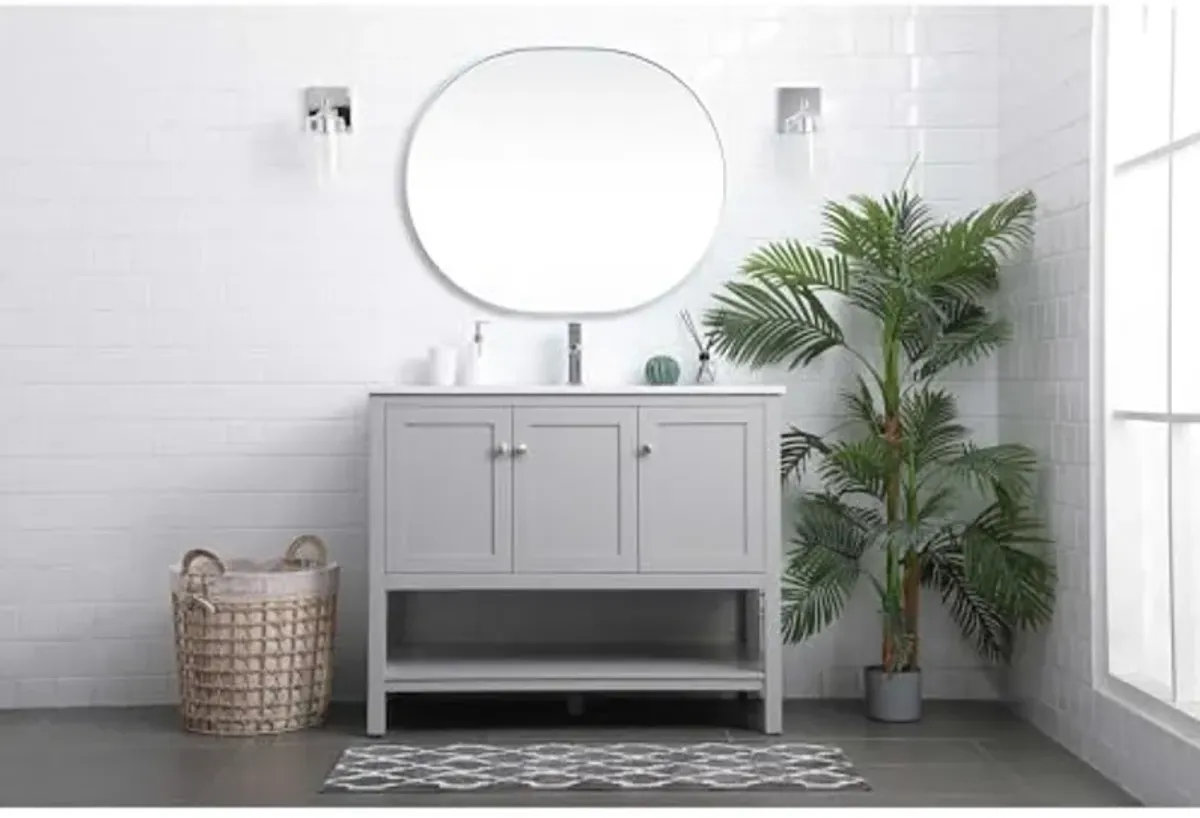 Elegant Lighting 42 Inch Single Bathroom Vanity in Grey