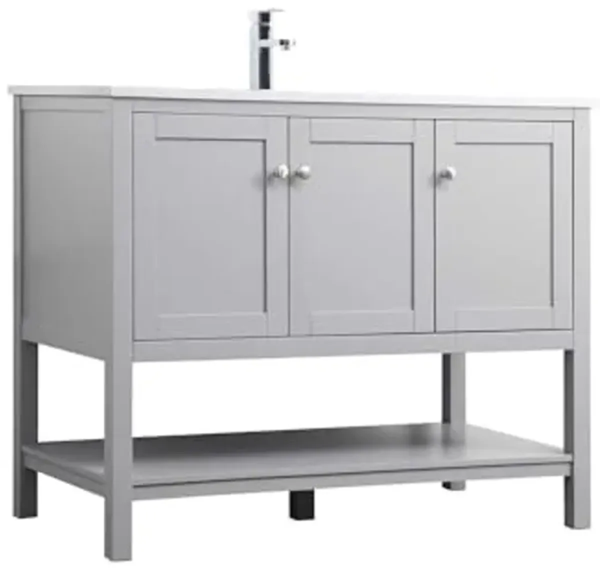 Elegant Lighting 42 Inch Single Bathroom Vanity in Grey