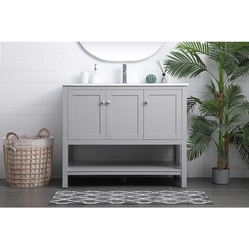 Elegant Lighting 42 Inch Single Bathroom Vanity in Grey