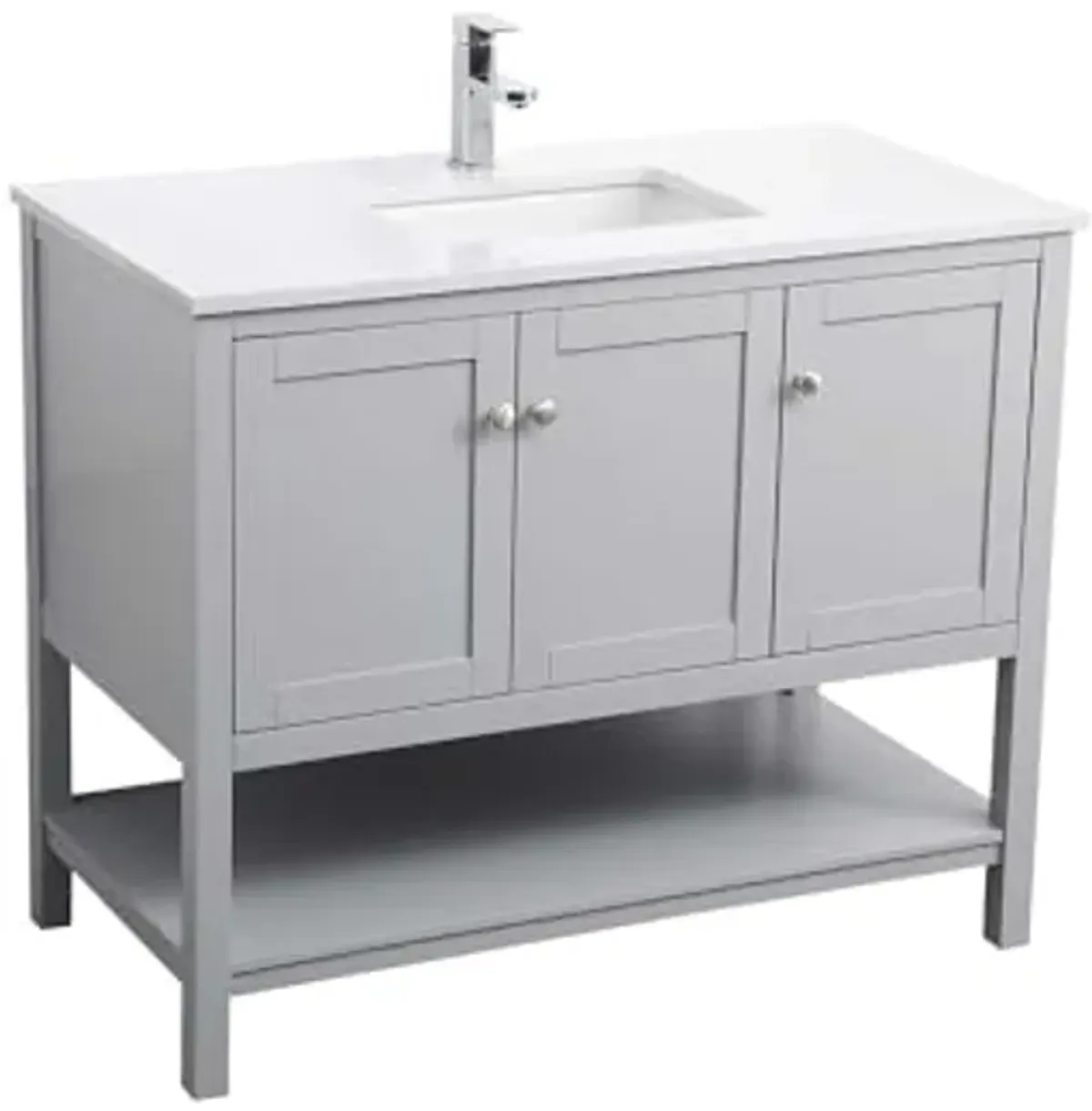 Elegant Lighting 42 Inch Single Bathroom Vanity in Grey