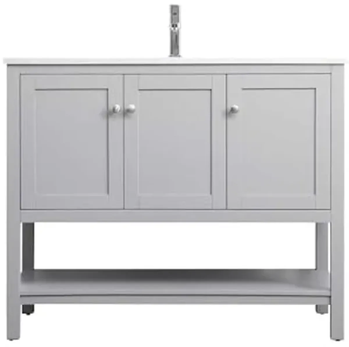 Elegant Lighting 42 Inch Single Bathroom Vanity in Grey