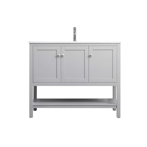 Elegant Lighting 42 Inch Single Bathroom Vanity in Grey