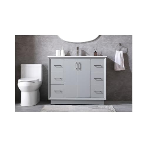 Elegant Lighting 42 Inch Single Bathroom Vanity in Grey